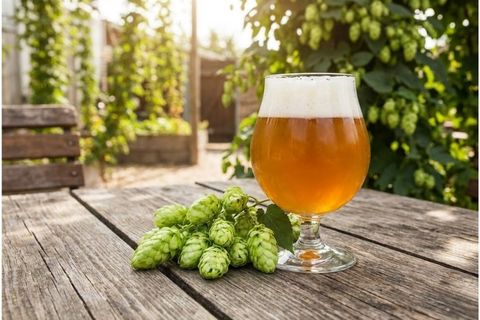 Bia thủ công thêm hoa bia hops tạo đắng