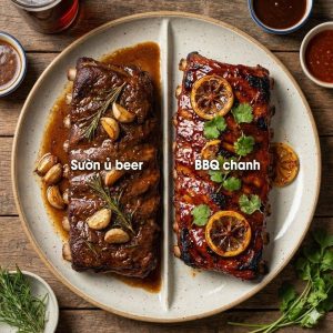 Sườn ủ beer / BBQ chanh
